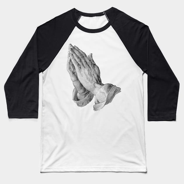 Praying Hands Baseball T-Shirt by zuzutr